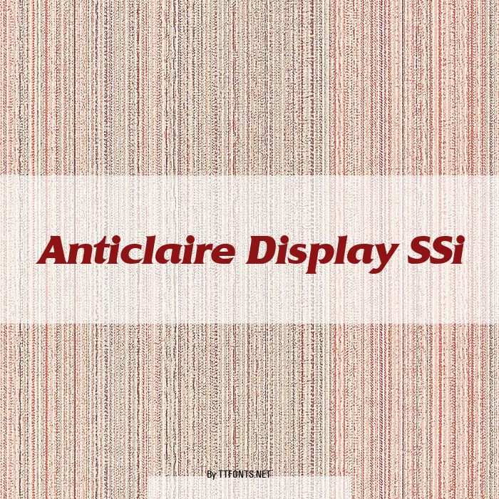Anticlaire Display SSi example